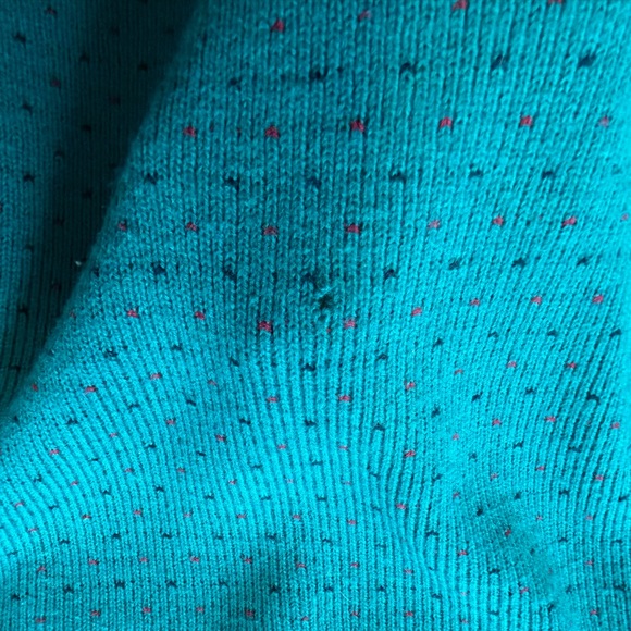Vintage 70’s Teal Wool Sweater - Picture 5 of 5
